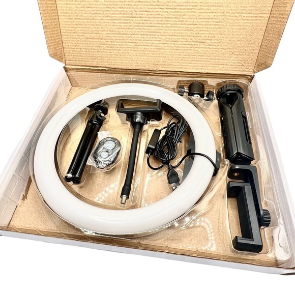 10" LED Ring Light Selfie Influencer  with Tripod Stand & Phone Holder  & Remote - Picture 2 of 12